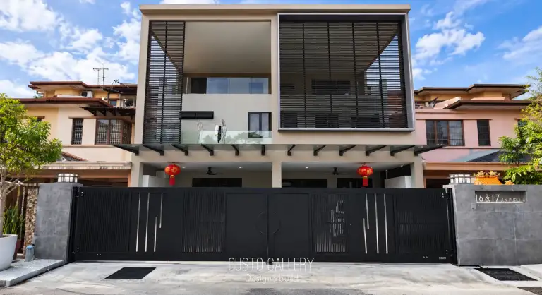 Contemporary Autogate for Terrace Home in Desa Aman Puri