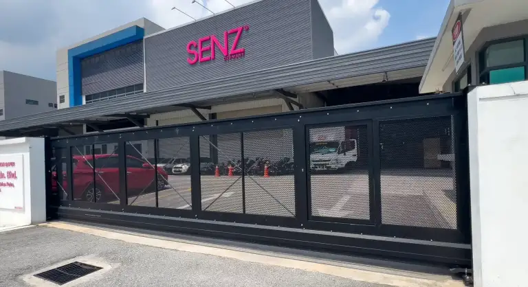 Trackless Sliding Autogate for Factory in Puchong