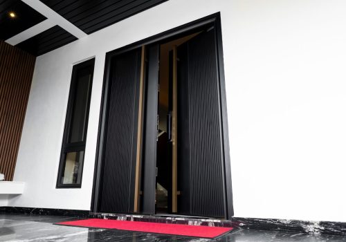 DELUX AlutechDoor fully aluminium security door at the main entrance of a landed home in Malaysia