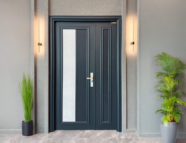 Security door Malaysia Aluminum door Luxury security door Delux security door price Aluminium security door Alutechdoor Security door design for home Best safety door Best security door malaysia Modern security door Security door design One and Half Door DT604C
